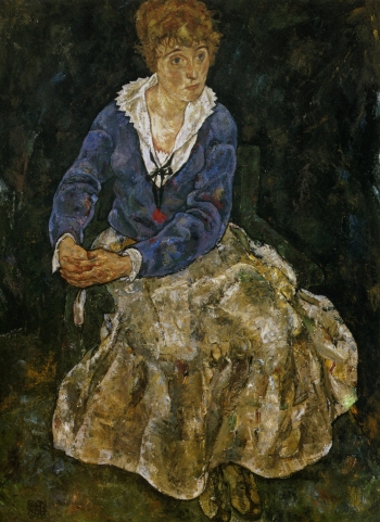037[amolenuvolette.it]1917 1918 portrait d'edith schiele, assise