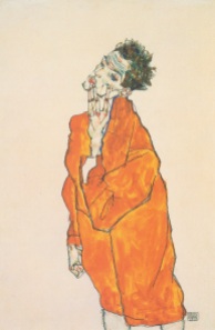 Egon_Schiele_-_Selbstbildnis_in_oranger_Jacke_-_1913